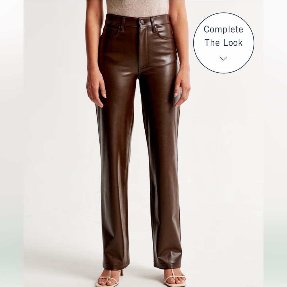 Abercrombie Vegan Leather 90s Relaxed Pant